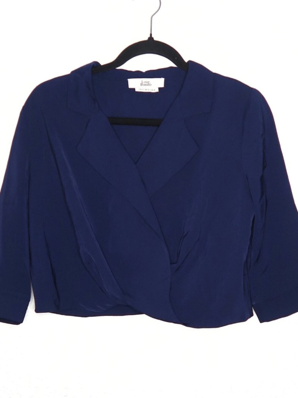 Love Bonito Navy Blue Crop Top Blouse